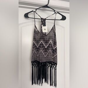 ASTR Black & White Fringe Tank